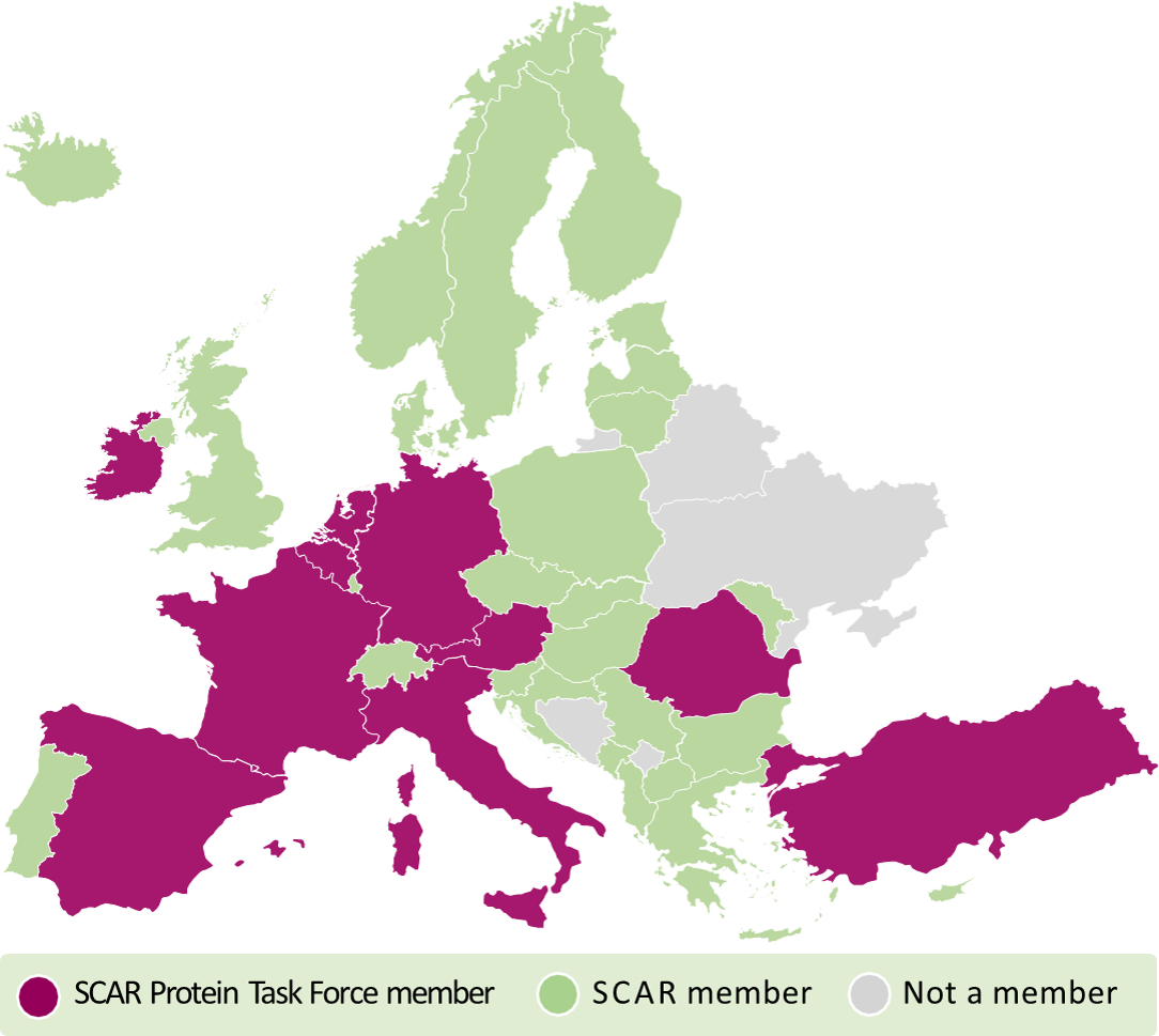 Protein Task Force countries map