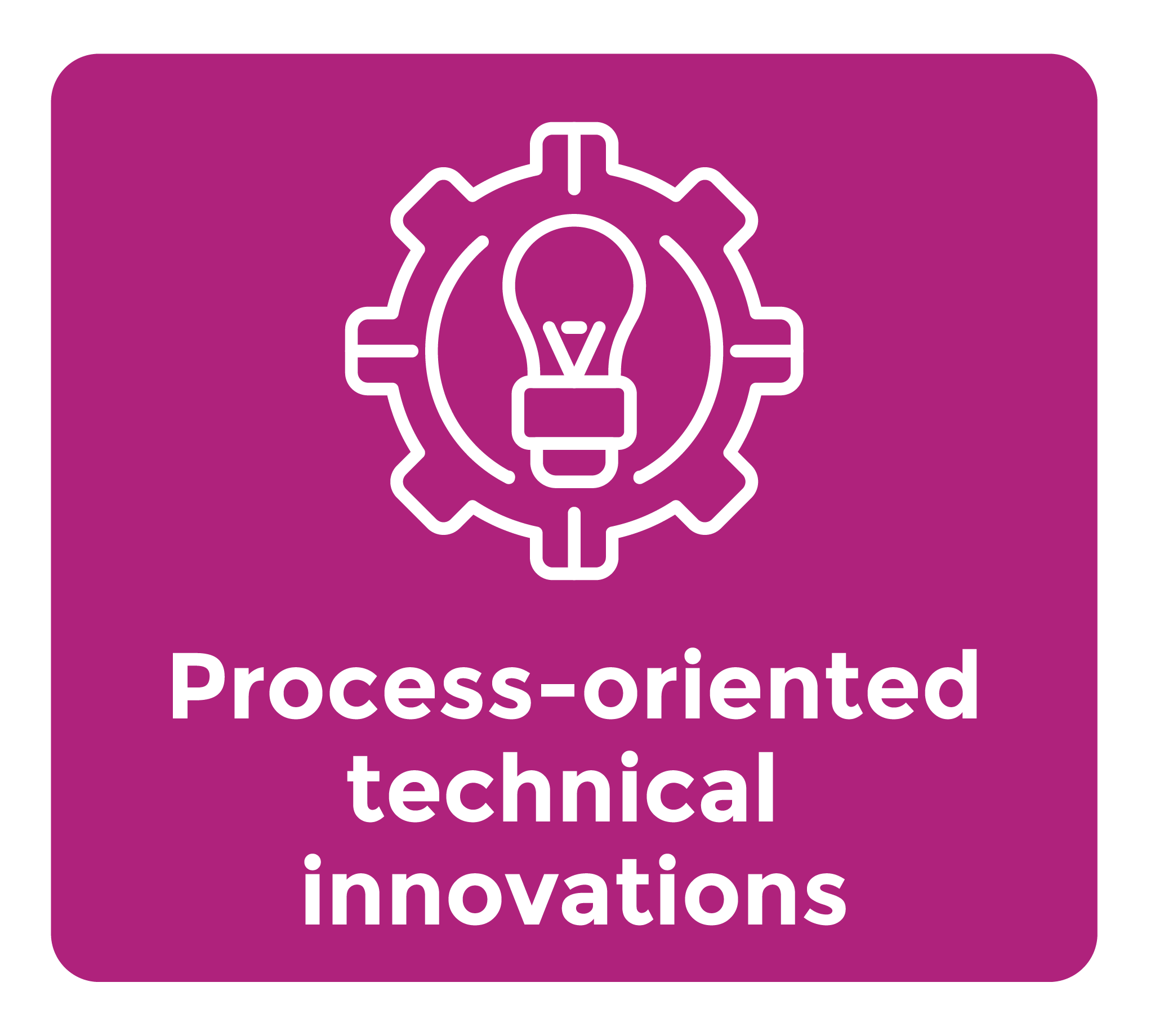 Process-oriented technical innovations