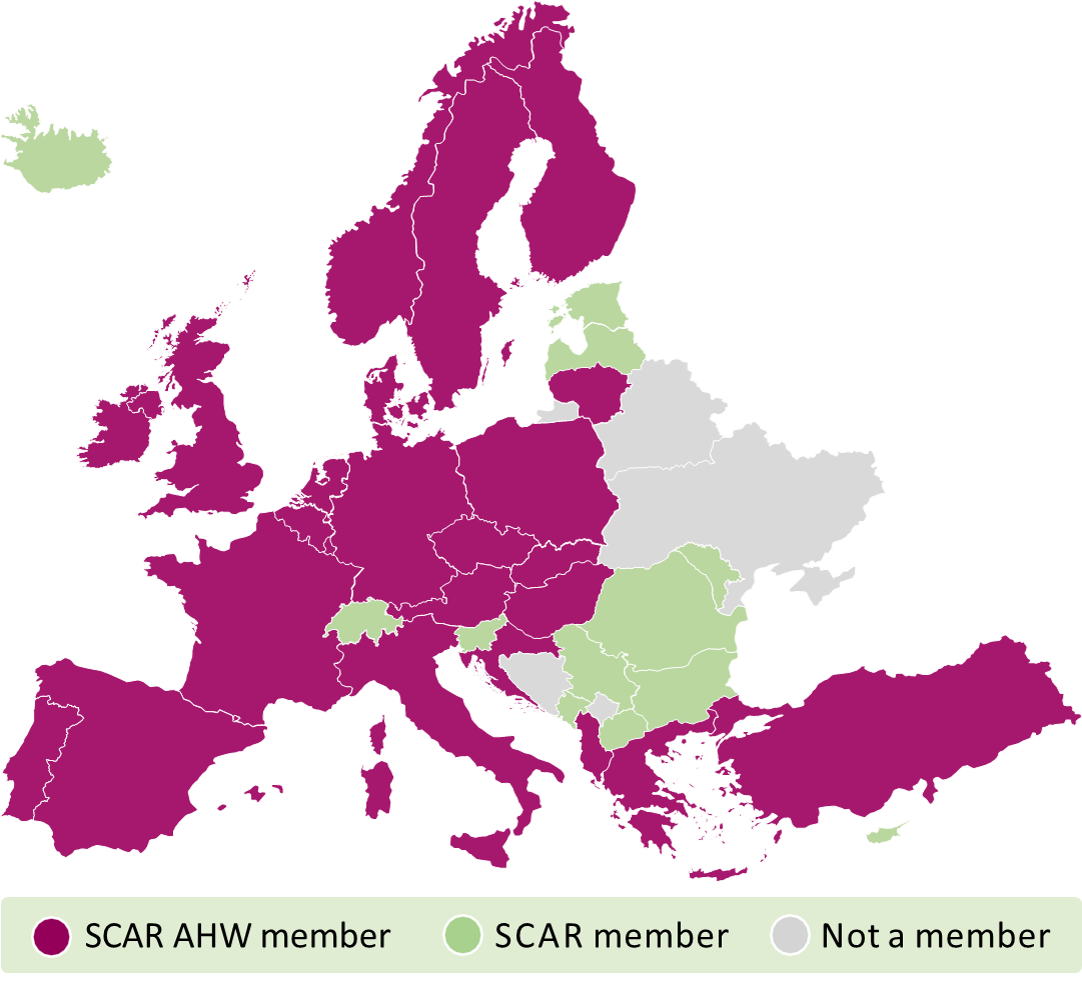 AHW members map AHW members map