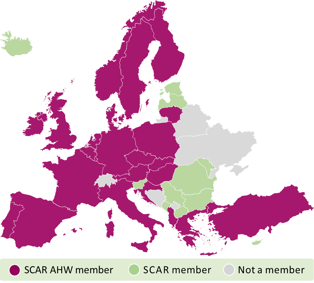 AHW members map AHW members map