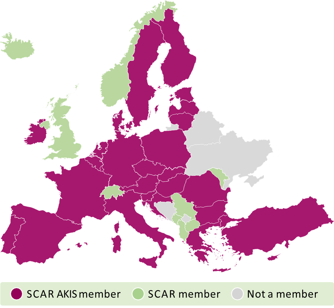 AKIS members map AKIS members map