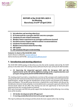 Report 1st meeting Barcelona 6 8 april 2016