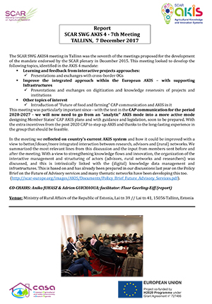 Report TALLINN meeting