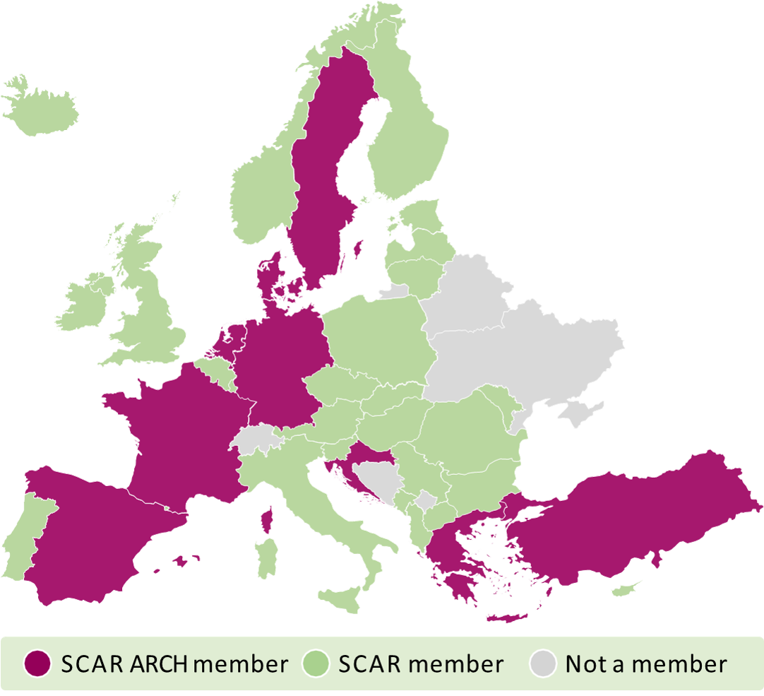 ARCH members map