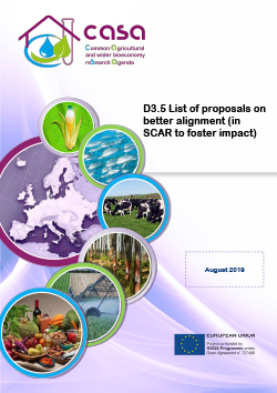 Deliverable 3.5 - List of proposals on better alignment (in SCAR to foster impact)