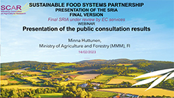 SUSTAINABLE FOOD SYSTEMS PARTNERSHIP PRESENTATION OF THE SRIA FINAL VERSION 