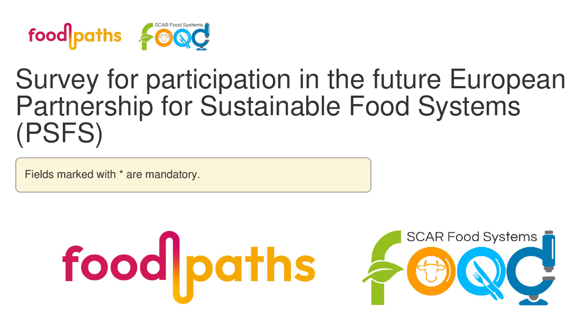 Survey SCAR FS FoodPathS CSA news